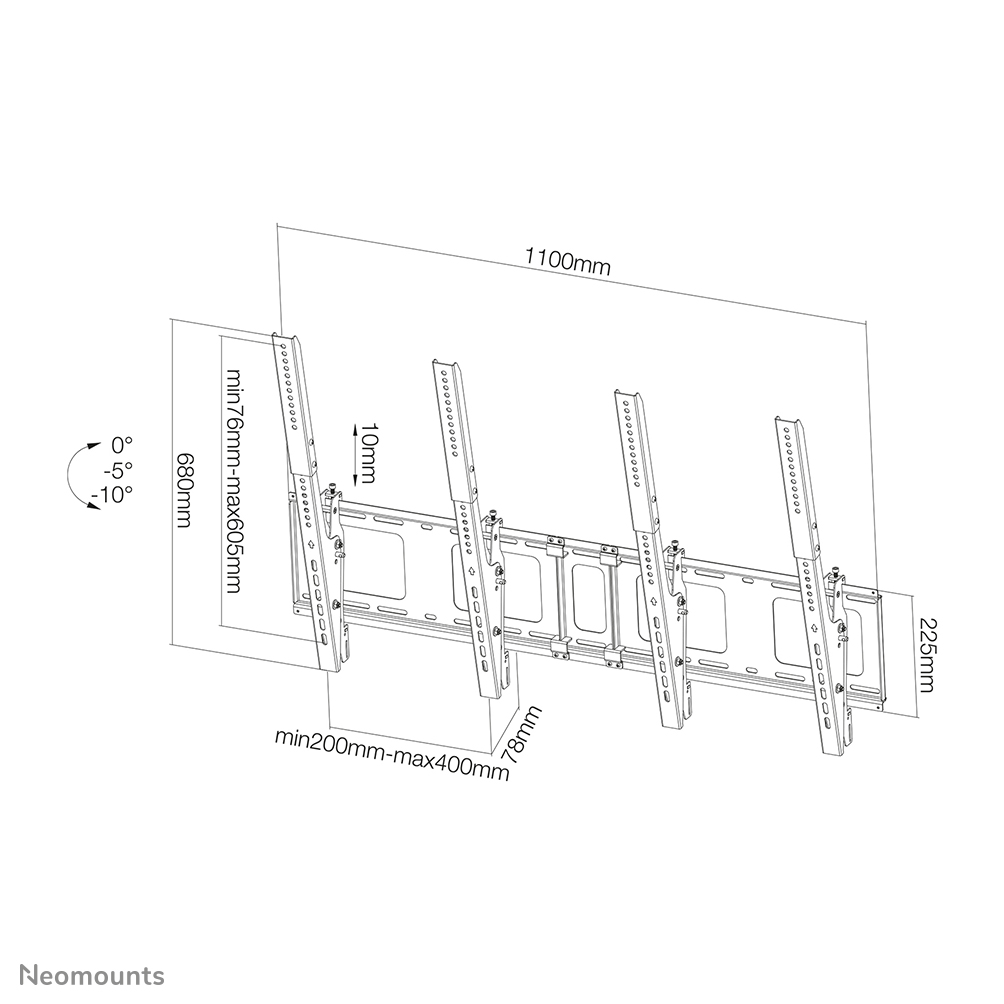 Neomounts by Newstar menu board wall mount